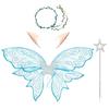 4Pcs Party Dress Up Butterfly Fairy Wings Set Lightweight Dress Up Wings  Women Girls