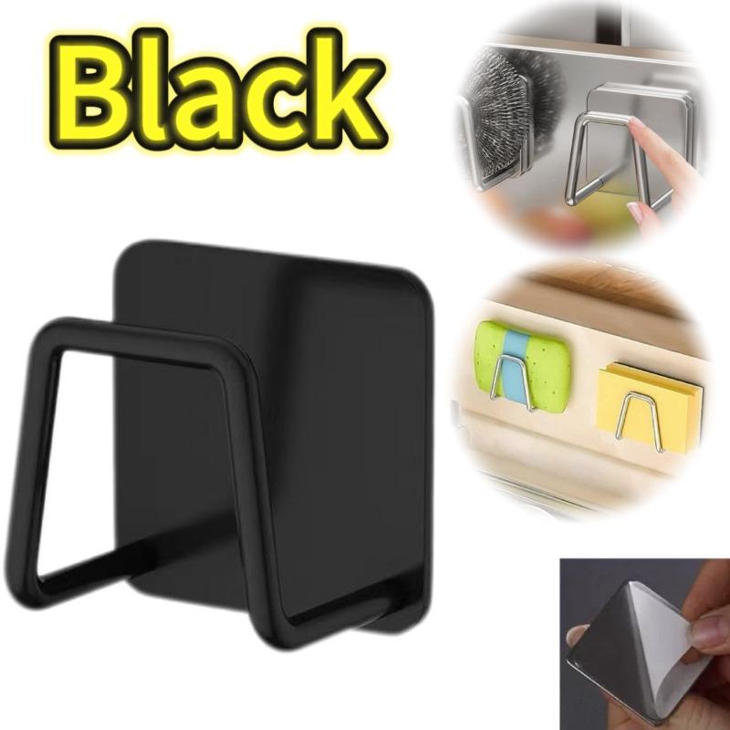 1-12PCS Stainless Steel Kitchen Sink Sponge Holder Tray Drainer Rack Self Adhesive Hook Sink Storage Holder Kitchen Accessories