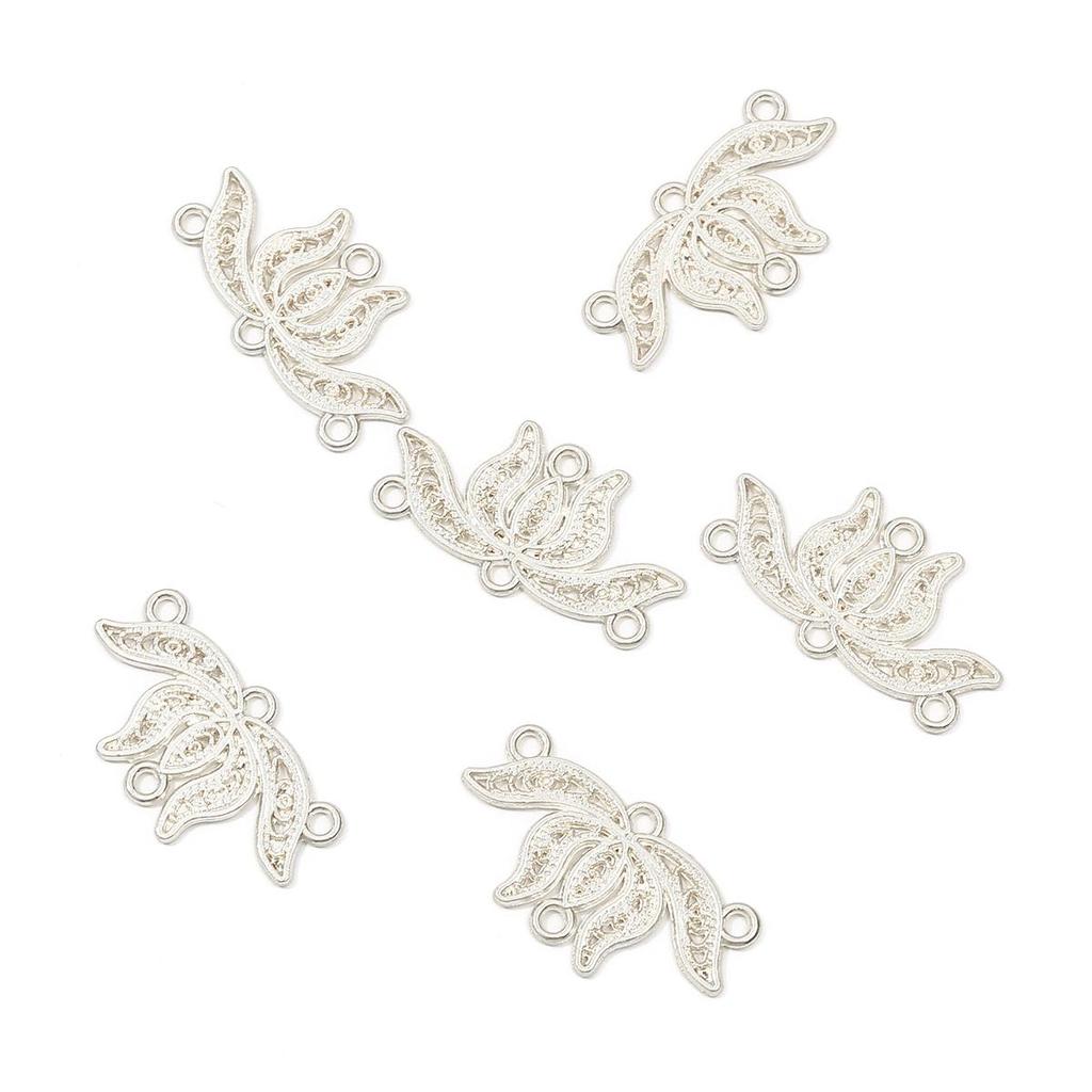 5/10 Stücke Metalllegierung Lotus Stecker Charms Anhänger DIY Schmuckzubehör