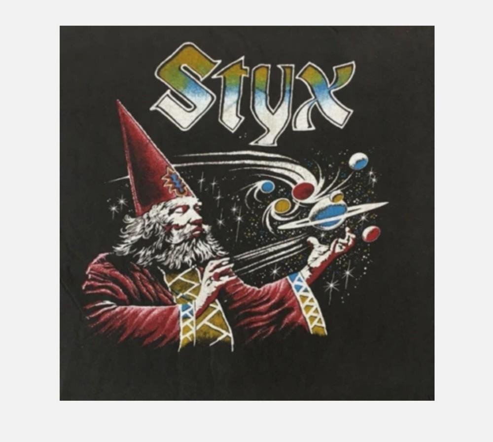 

Vintage US Tour 1980 Styx Band Cotton Black All Size Men Women Shirt Unisex T-Shirt S