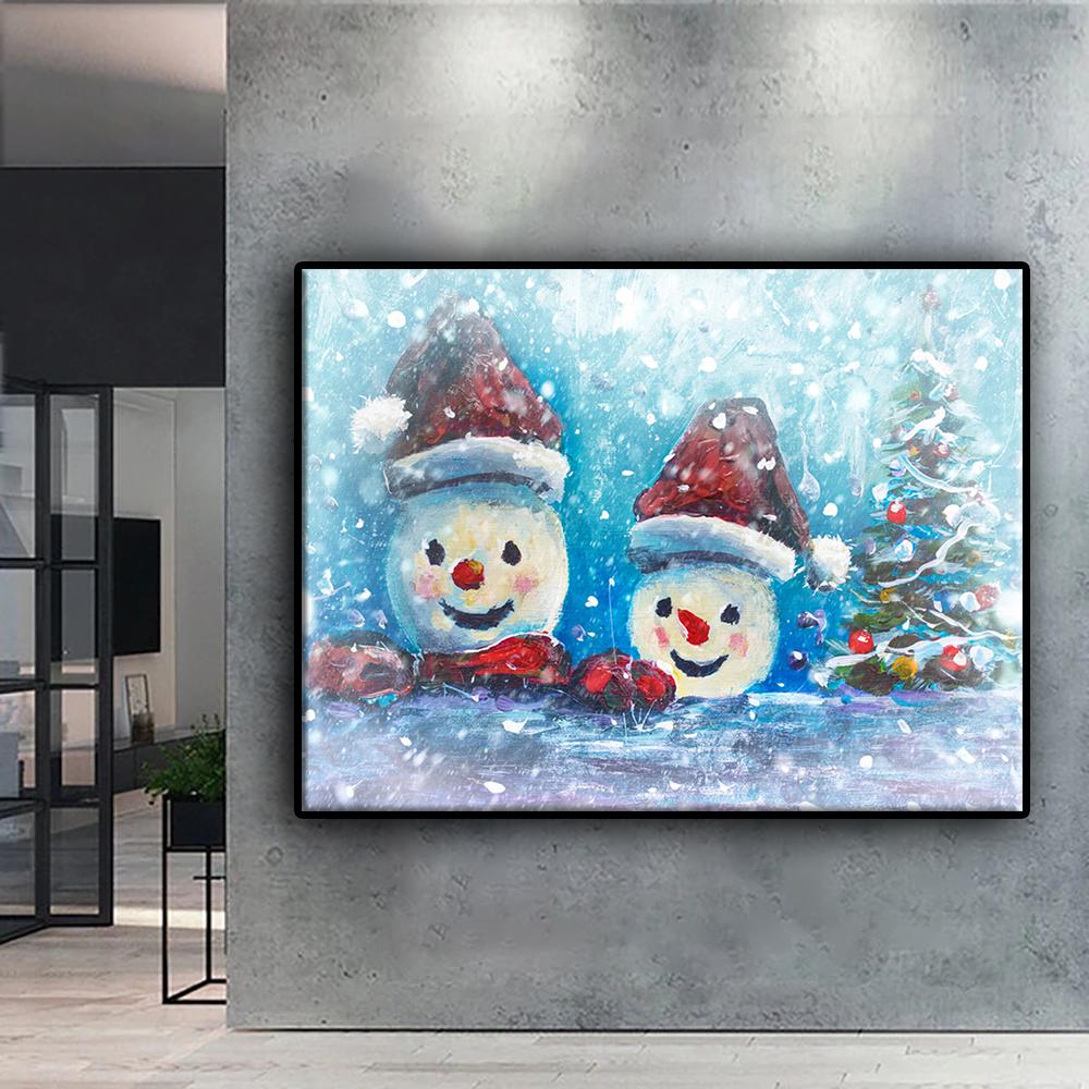 5D DIY Diamond Painting Cross Stitch Christmas Tree Santa Snowman Diamond Embroidery Mosaic Wall Art Home Decoration