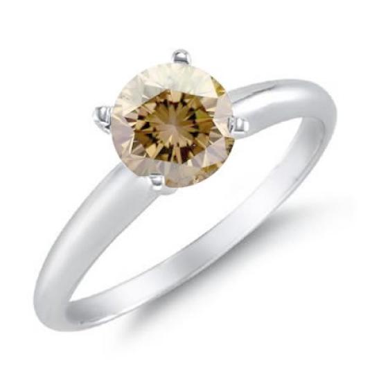 Vir Engagement Ring in 14K White Gold with Carat Champagne Ring Size 15 Jewels, Women's 0.25 Diamonds,