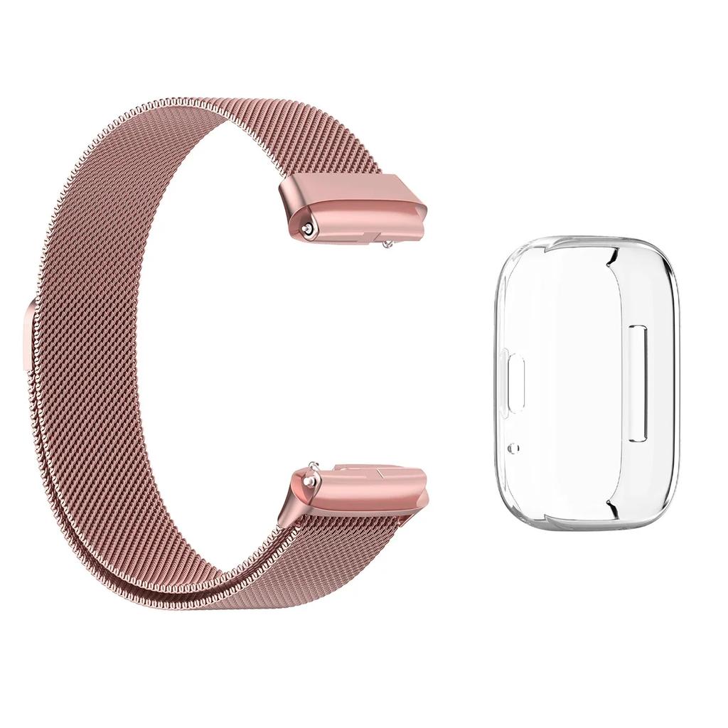 Strap For Xiaomi Redmi Watch 3 Active/3 Lite With TPU Soft Case Screen Protector Replacement Metal Milanese Magnetic Watchband