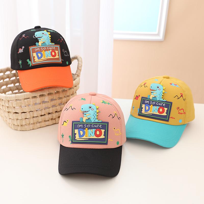 Cartoon Dinosaur Children Baseball Cap Cute Animal Kids Sun Hat Spring Corduroy Outdoor Boys Girls Peaked Caps Bonnet Gorras