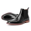 Autumn/Winter 2026 Men's Chelsea Slip-On Leather Boots: Top Grain Cowhide, Low Heel.