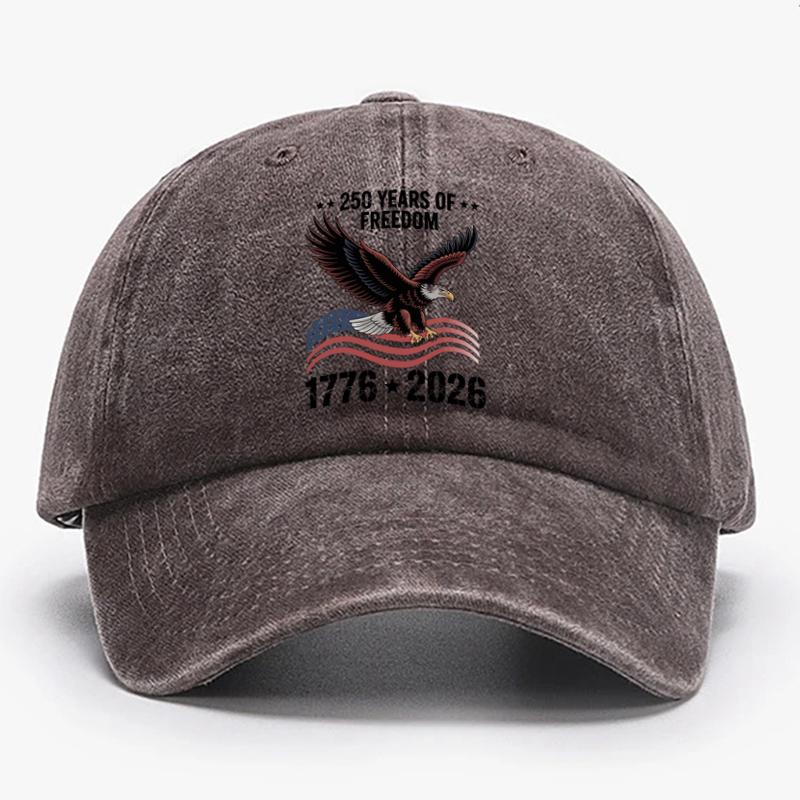 

1pc Printing Baseball Cap for Women US 250th Anniversary Cap Adjustable Retro Washed Patriotic Cap 250th Anniversary Trucker Hat Adjustable