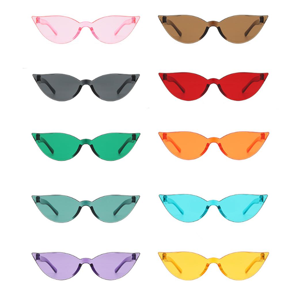 Fashion Cat Eye Sunglasses Candy Color Ultra Y2K Future Individualized Sun Shade Eyeglasses Anti UV400 Driving Shades Female
