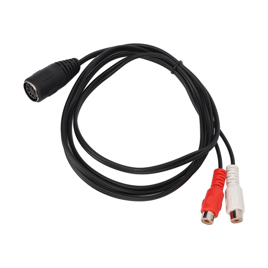 DIN 7 PIN To 2 RCA Cable DIN 7PIN Female To 2RCA Female Y Splitter Cable for Electronic Piano Sound Equipment 4.9ft