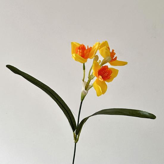 Künstliche Blumen Realistische Narzissen für Heimdeko Nordischer Stil Langlebig Kein Wasser Benötigt Flexible Stiele Sicher Floral