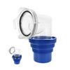 RV Sewer Hose Fitting Clear RV Sewer Hose Elbow With 4-in-1 Adapter 360 Degree Swivel Joint Trailer Waste Pipe Connector