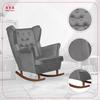 Diana Rocking Chair, Scandinavian, Family Meble, Grey Crystals