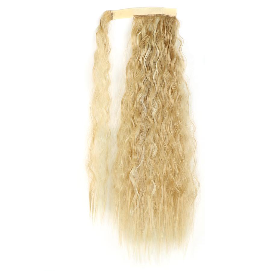 MISS WIG Lifelike Corn Wave Ponytail Wrapped Elevated Natural Extension Hairpin Bundle Hair Ponytail Natural Hair Extension