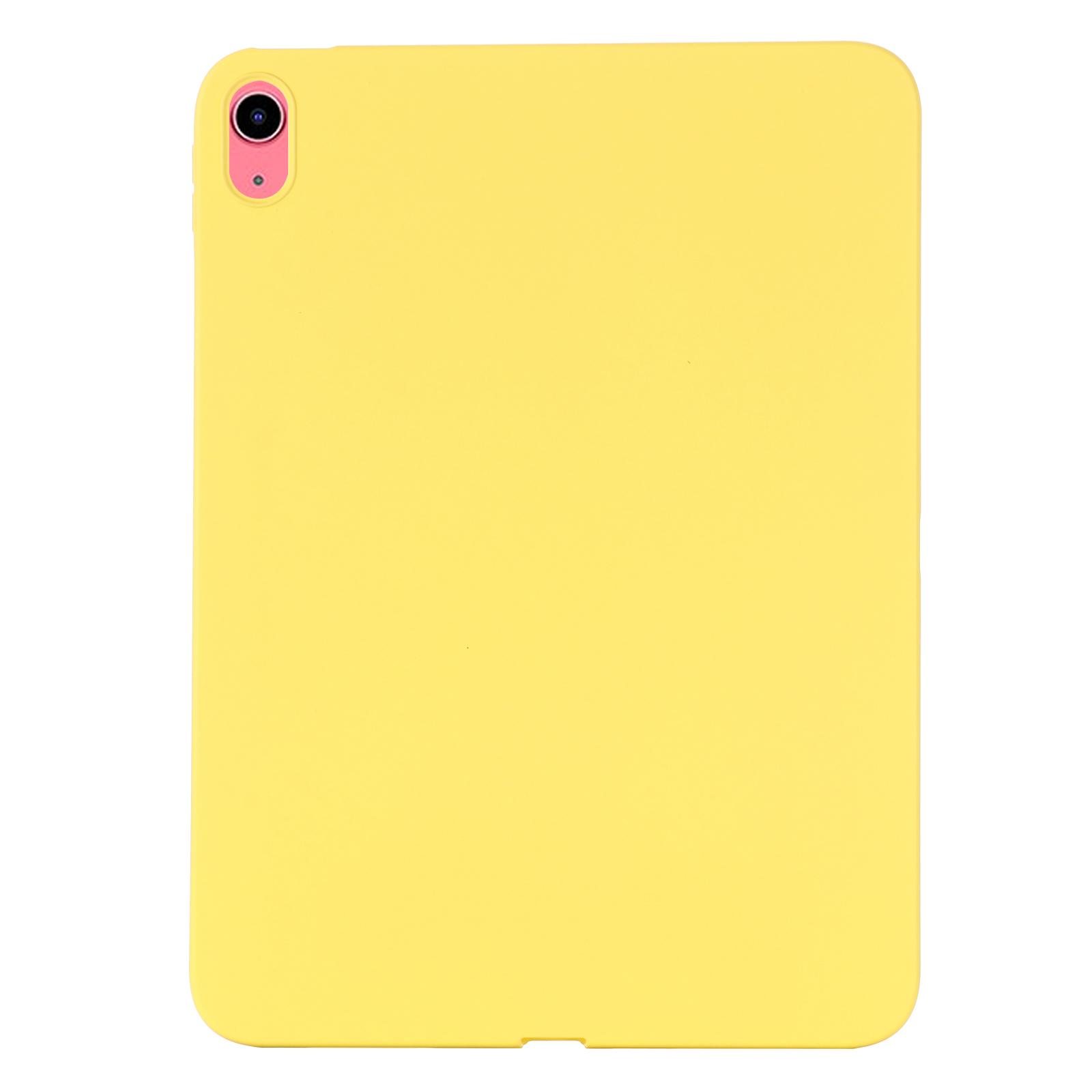 

Anti-Drop Tablet Cover For iPad (2025)/10.9 (2022) Liquid Silicone Protective Non-Slip Tablet Case Yellow