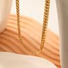 Luxury designer 20-60CM   Copper 18K gold 5MM sideways chain Necklaces for Men woman Jewelrys Wedding accessories