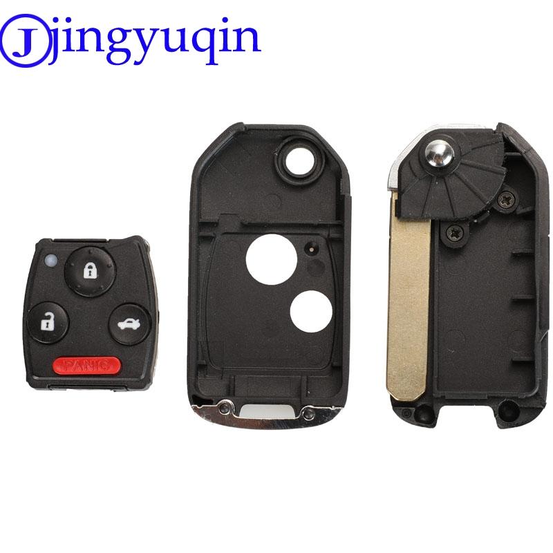 Jingyuqin Modifizierter 2/3-Tasten Autoschlüssel für Honda Accord Pilot Cr-V Schlüsselgehäuse Civic Insight Ridgeline 2003-2013