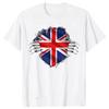 Tee Tops Round NeckShortSleeve Fashion Tshirt Clothing Casual TshirtsI Love English Tea UK Flag Fun Novelty Souvenir harajuku