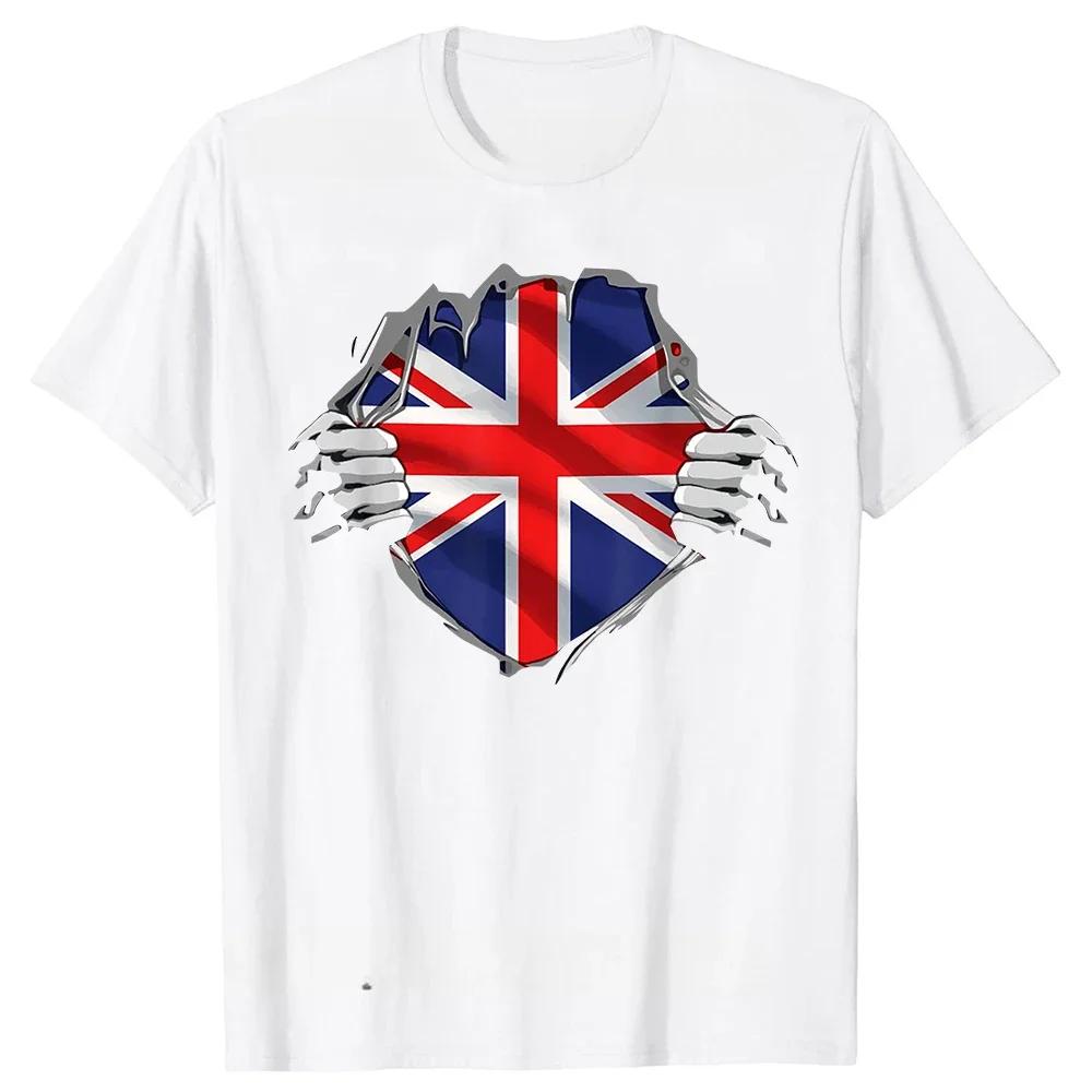 Tee Tops Round NeckShortSleeve Fashion Tshirt Clothing Casual TshirtsI Love English Tea UK Flag Fun Novelty Souvenir harajuku