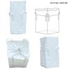 Industrial White Ton Bag - 1 Ton, Four-Loop, Pre-Pressed Space Sludge Lifting Bag