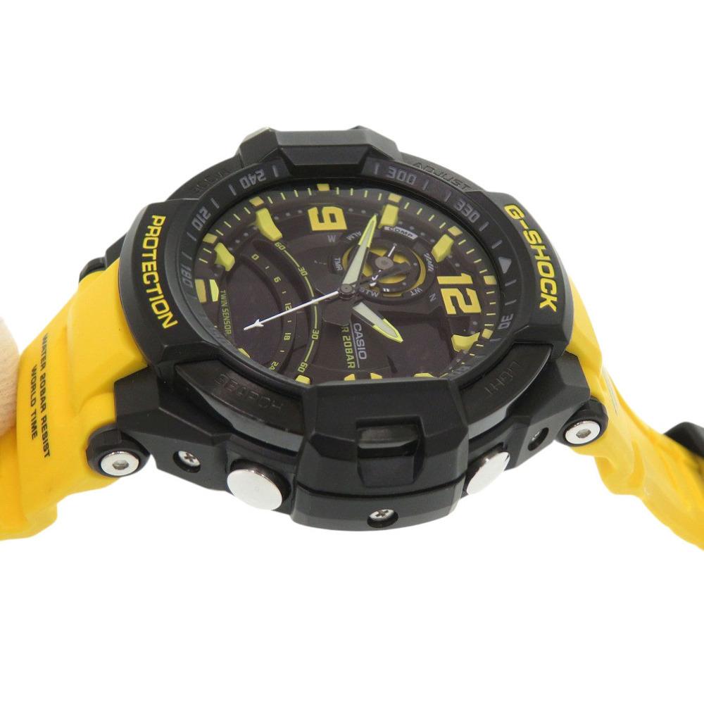 Casio Sky Cockpit Edelstahl Harz Schwarz Quarz Digitaluhr 1602 G-SHOCK GA-1000-9BJF