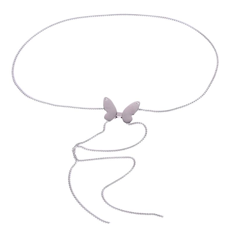 

Stylish Adjustable Length Metal Waist Jewelry With Delicate Butterfly Design For Everyday Or Party Wear