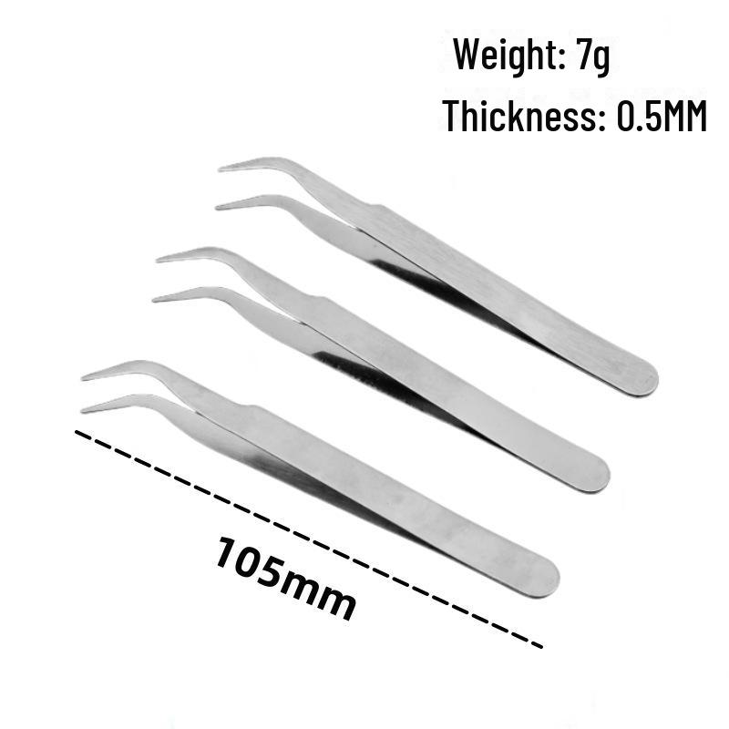 

Пинцеты из нержавеющей стали с толстым локтем для ресниц, гнезд, волос, садоводства и ремонта телекоммуникаций