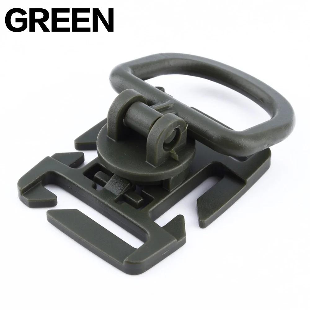 4Pcs 360 Rotation D-Ring Clips Tactical Bag Accessories for MOLLE Webbing Attachment Backpacks D-Ring Grimloc Locking  D-Ring