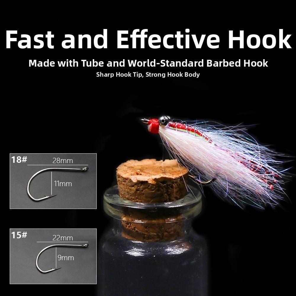 4pcs Fast Sinking Fly Fishing Lures Barbed Hook Fast Sinking Flies Crazy Charlie Flies For Bass