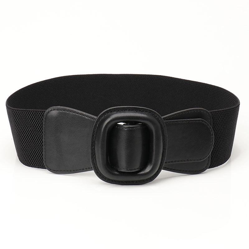 Women'S Elastic Waist Seal, Simple And High-End Decorative Down Jacket, Coat, Waist Bag Buckle Belt