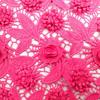 Water-soluble lace fabric, milk silk embroidery full width, three-dimensional hollow embroidery cloth, heavy industry multi-layer decal, rose red