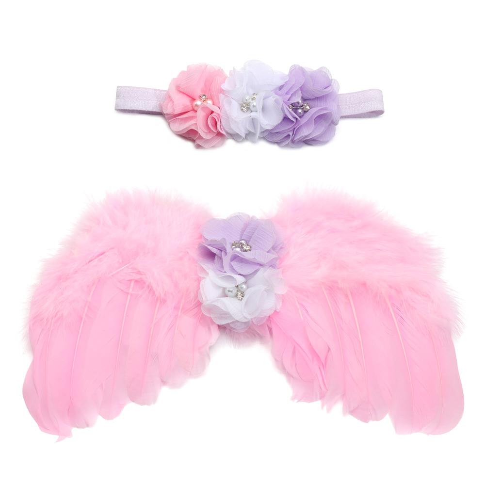 New Kids Dress Girls Headwear Baby Clothing Angel Wing Baby Photo Props Costumes For Infants Newborn Photography Accessories