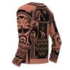 Spring and Autumn Round Neck Tribal Pattern 3D Printed Top Fashionable Casual Long Sleeved Men's T-shirts