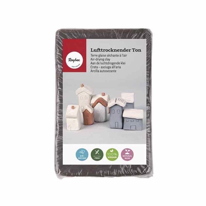 Terre glaise - RAYHER - 1kg - Gris - Séchante à l'air