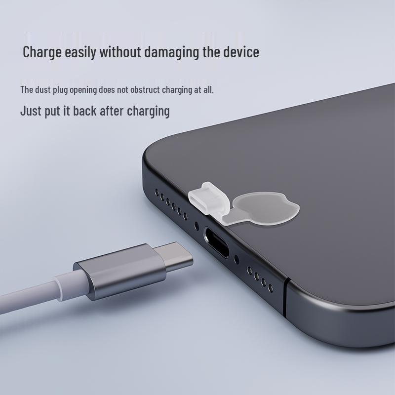 Lepicí protiprachová zátka typu C pro telefony Apple 15/16, Huawei, Xiaomi, Honor, Vivo