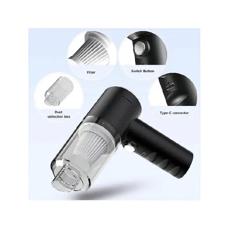Portable Car Vacuum Cleaner, 3-in-1 USB Charging Vacuum Dual-Function Portable Cordless Mini Vacuum | 30-Minute Run Time