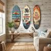 Beach Themed Wooden Surfboards Wall Decor Colorful Beach Decor Wall Art  Living Room Decor