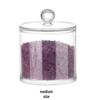 Bamboo Lid Acrylic Cotton Swab & Puff Storage Container