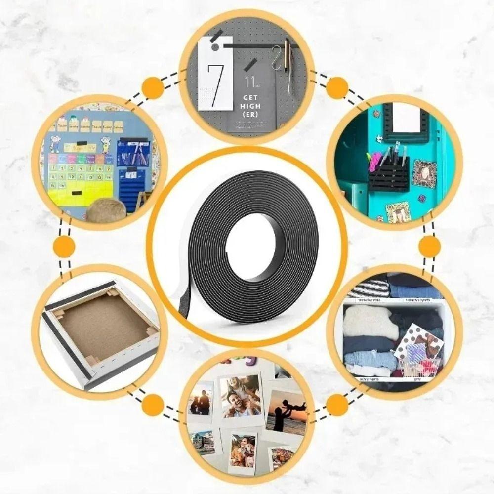 1Meter 39.37inch Rubber Magnet Tape Self Adhesive Magnets Stripe Refrigerator Photo Posters
