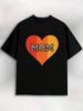 Unisex' Mom Heart T-Shirt - Lightweight Breathable Short Sleeve Round Neck Casual Tee With Iconic Mom & Heartbeat Graphic, Machine Washable For Year-R