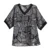 Fashionable Plus Size Chiffon Top Summer Floral Print Loose Fit Elegant T Shirt for Women Hide Tummy