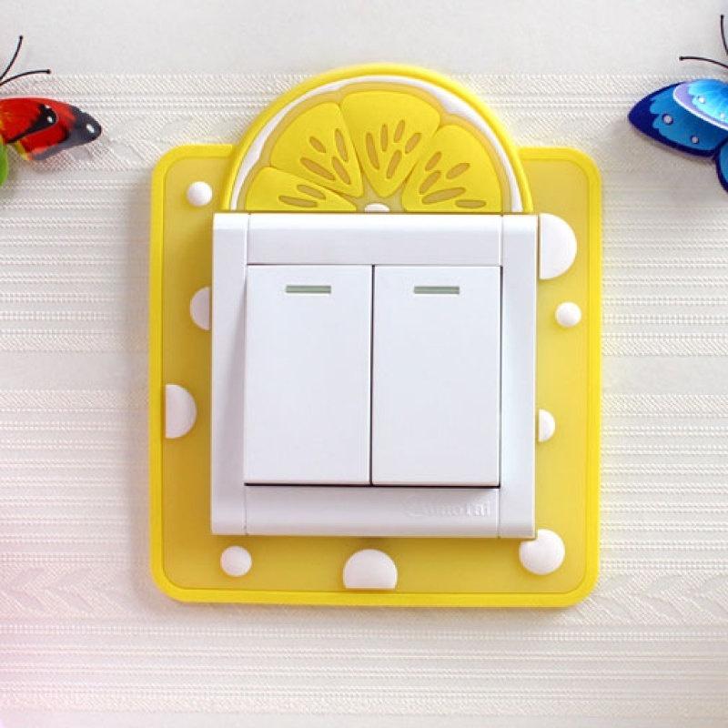 3D Switch Stickers Silicone Wall Sticker Luminous Cactus Plant Protective Cover for Switch Socket Cartoon Home Decoration