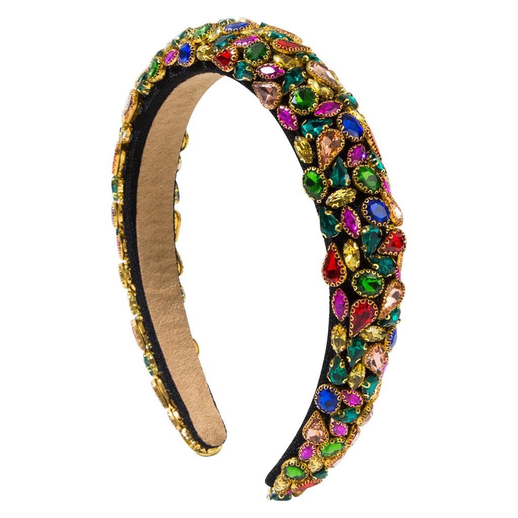 New Style Fashionable Hairband - Multi-color Heavy-duty Exquisite Headwear, Dazzling Ballroom Hair Accessory for Women