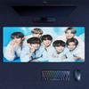 BTS Mouse Pad, Large Gaming Desk Mat, Non-slip XXL Mousepad for Laptop & Tablet, Mini PC Playmat with Stitched Edges