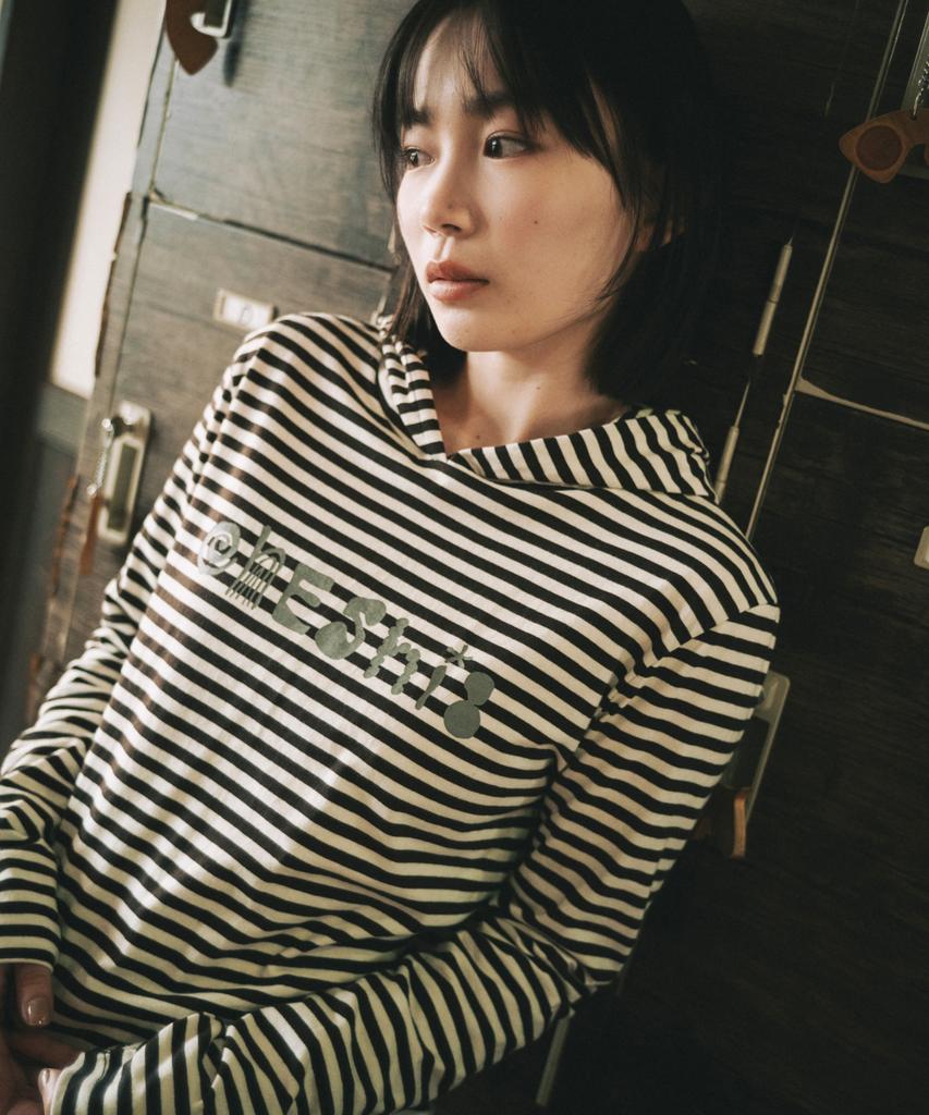 Ohesio Striped Hooded Long Sleeve, Brown