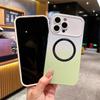 Luxury Gradient Large Window Magnetic Phone Case For iPhone 14 13 12 11 Pro Max Shockproof Cover For iPhone 14 13 12 11