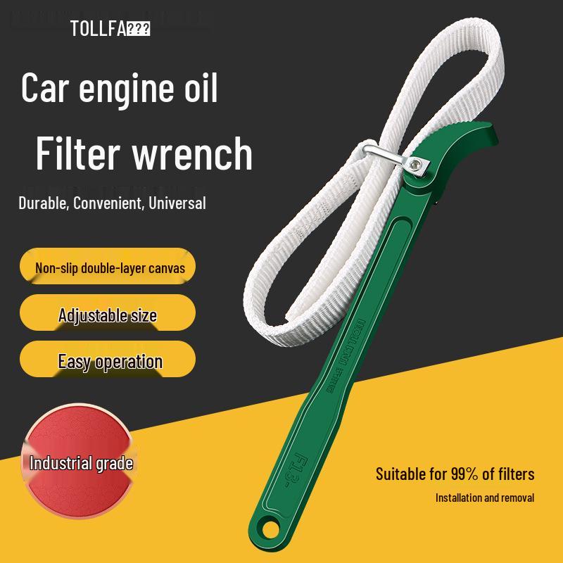 Car Engine Oil Filter Removal Tool - Belt Wrench for Easy Oil Changes