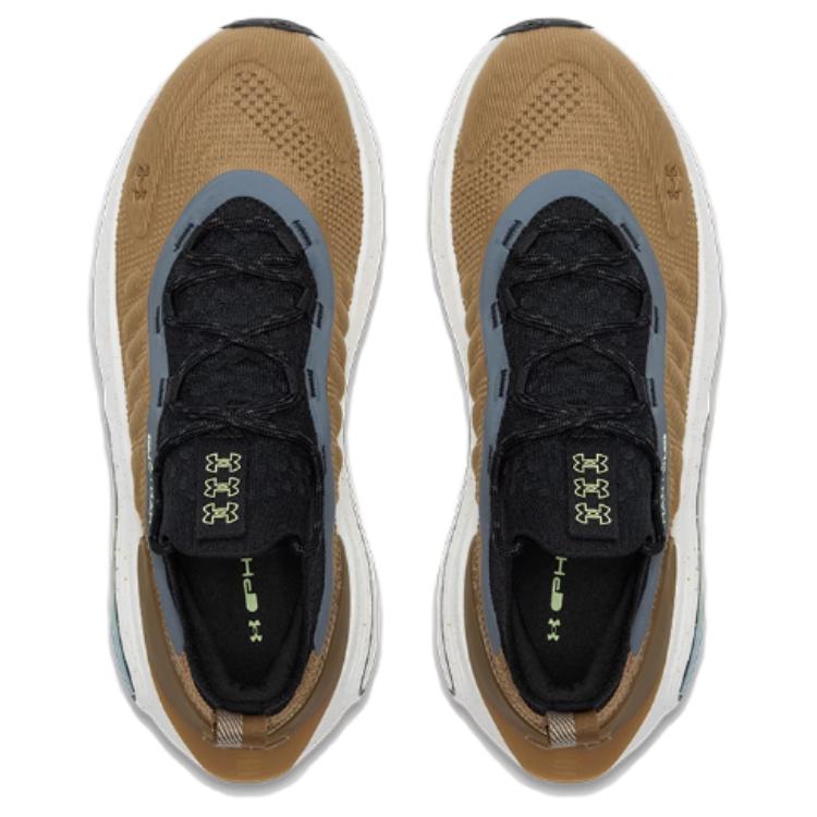 Under Armour HOVR Phantom 4 Coyote Men Sneakers Brown White-Quartz Morph-Green 3027593-201