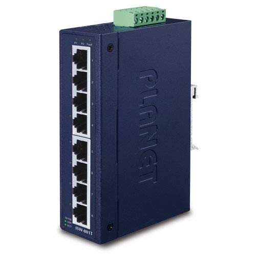 

PLANET 100TX Industrial Fast Ethernet Switch 8-port ISW-801T