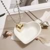 Fashion Versatile Love Pendant Necklace, Guardian Heart Big Peach Heart Necklace Women's Jewelry
