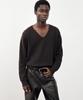 NOIRER Cashmere Cotton Deep V-Neck Knit (Deep Brown)