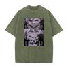 Anime Jujutsu Kaisen Gojo Satoru Itadori Yuji Fushiguro Megumi Print Washed T-shirt Men Women Washed Cotton Tshirts Harajuku Tee